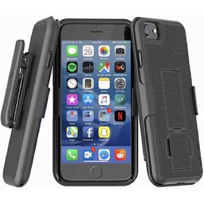 Encased DuraClip for iPhone SE 2022 3rd Gen Case with Belt Clip and Kickstand Holster (Fits iPhone 7/8/SE)