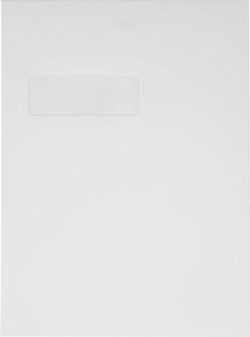 LUXPaper 9 x 12 Open End Window Envelopes | Peel & Press | White | 28lb. Text | 250 Qty in Saudi Arabia