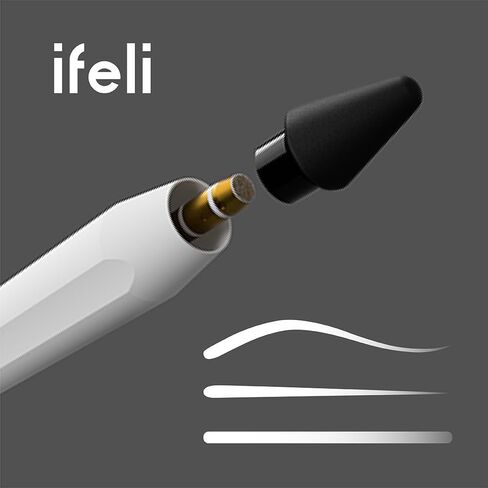 نصيحة قلم Apple Pencil - iPad نصيحة قلم Apple Pencil المتكاملة - استمتع بالضوضاء والكتابة غير القابلة للانزلاق في الأماكن الهادئة. تي بي يو أسود in Saudi Arabia