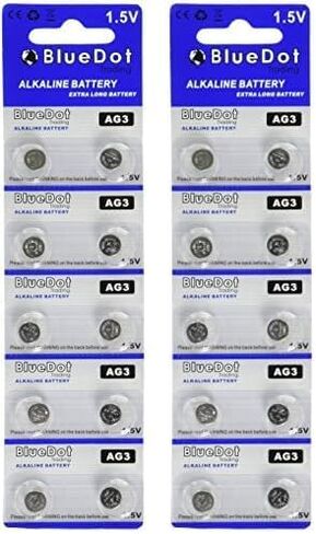 BlueDot Trading AG3 LR41 SR41 392 196 خلية عملة معدنية قلوية 1.55 فولت للساعات والآلات الحاسبة والألعاب والمنتجات الإلكترونية الأخرى، الكمية 10 قطع in Kuwait