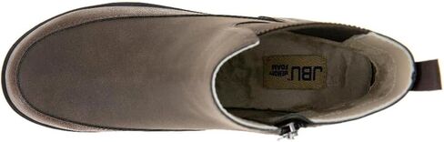 JBU Womens Buffalo Round Toe Chelsea Casual Boots Ankle Low Heel 1-2" - Brown in Saudi Arabia