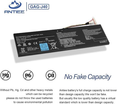 بطارية الكمبيوتر المحمول ANTIEE GAG-J40 لجيجابايت ايرو 14 15 17 Serie Aero 14-K7 14-V7 14-W-CF2 15 XA 15-Y9 15-X9 17 XA RP77 17 XA HDR Aorus 17 YA Gaming X5 V6 V7 V8 X7 v6 v7 X7 دت V6 دت V7 دت V8 X9 دت in Saudi Arabia