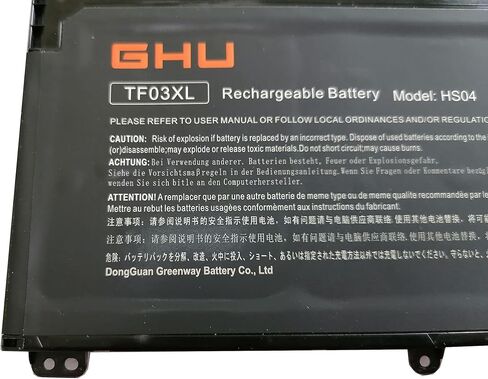 بطارية GHU جديدة TF03XL TF03041XL 920046-421 920070-855 920046-121 متوافقة مع HP Pavilion 17-AR050WM 17-AR007CA 15-CC 15-CD 14-BF سلسلة HSTNN-LB7X HSTNN-IB7Y HSTNN-LB7J HSTNN-UB7J in Saudi Arabia