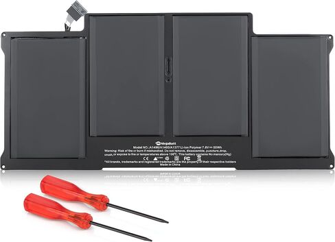 NinjaBatt A1466 Battery for Apple MacBook Air 13″ (Mid 2012, Mid 2013, Early 2014, Early 2015,2017) A1369(Late 2010, Mid 2011 Version) A1494 A1496 A1405 A1377 [7200mAh/55Wh/7.6V] in Saudi Arabia