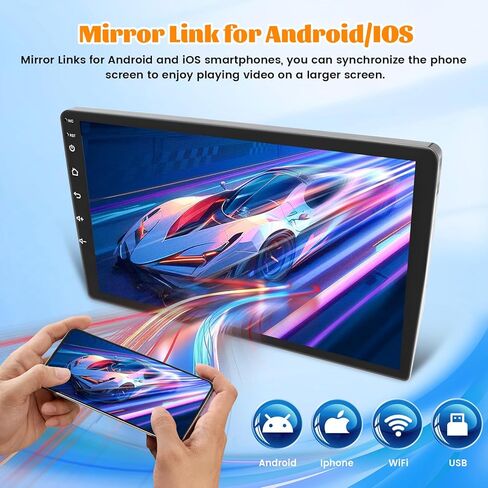 Roinvou 2+64G Android 10.1" Touch Screen for Dodge Caravan/Chrys-ler Town & Country 2001-2007 with Wireless CarPlay Android Auto WiFi Bluetooth GPS Navigation FM RDS Radio Backup Camera in Saudi Arabia