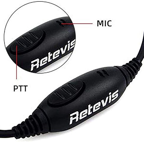 Retevis Throat Mic Walkie Talkie Earpiece,Compatible with Motorola CP100D CP185 CP200 CP200D GP300 GP2000 Mag ONE BRP40 HYT TC610 Two-Way Radio,2 Pin,Finger PTT,2 Way Radio Earpiece with Mic(1 Pack) in Saudi Arabia