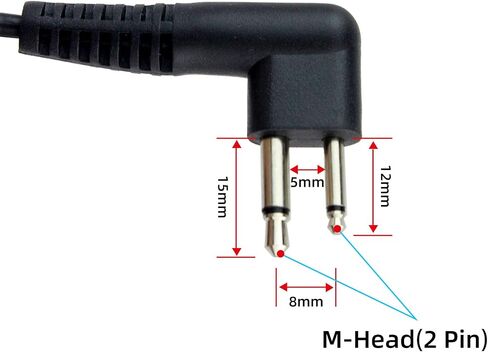 Retevis Throat Mic Walkie Talkie Earpiece,Compatible with Motorola CP100D CP185 CP200 CP200D GP300 GP2000 Mag ONE BRP40 HYT TC610 Two-Way Radio,2 Pin,Finger PTT,2 Way Radio Earpiece with Mic(1 Pack) in Saudi Arabia