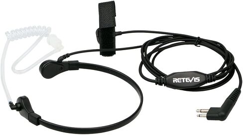Retevis Throat Mic Walkie Talkie Earpiece,Compatible with Motorola CP100D CP185 CP200 CP200D GP300 GP2000 Mag ONE BRP40 HYT TC610 Two-Way Radio,2 Pin,Finger PTT,2 Way Radio Earpiece with Mic(1 Pack) in Saudi Arabia