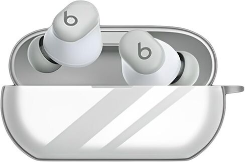 Compatible with Beats Solo Buds Case Cover with Keychain, Soft Clear TPU Anti-fall Shockproof Protective Case Cover for Solo Buds for Men Women, 3C-BT-111016-Clear in Saudi Arabia