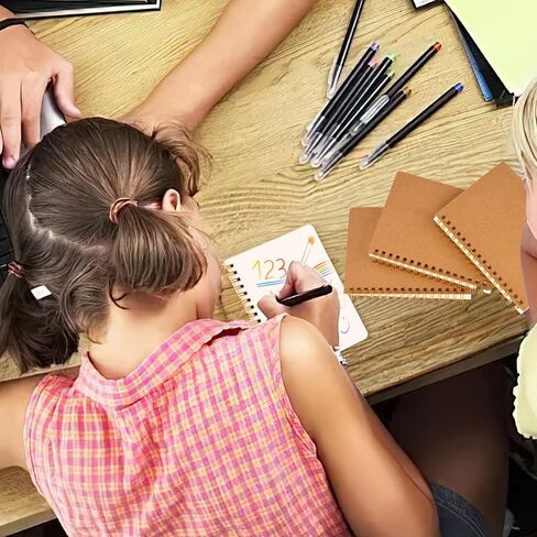 4 قطع من دفاتر الملاحظات الحلزونية الصغيرة، دفاتر ملاحظات للجيب الفارغة، دفاتر ملاحظات صغيرة ذات غطاء كرافت لتدوين الملاحظات واللوازم المدرسية المكتبية in Kuwait