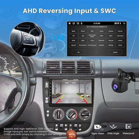 2+64G Android Car Radio Car Stereo for Mercedes Benz W163 ML320 ML350 ML400 ML500 1997-2005 with Wireless Carplay Android Auto, 9’’ Touch Screen with WiFi GPS Bluetooth FM RDS EQ Backup Camera in Saudi Arabia