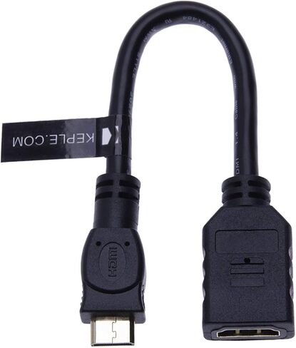 كابل محول HDMI صغير إلى HDMI للكمبيوتر اللوحي، الكاميرا، EOS-1D، EOS 5D، 60D، 70D، 80D، 100D، 750D، 760D، 1100D، 1200D، 1300D، Nikon Coolpix 1 AW1، J1، J3، S1، V1، V2 إلى التلفزيون HDTV شاشات الكريستال السائل العارض in Kuwait