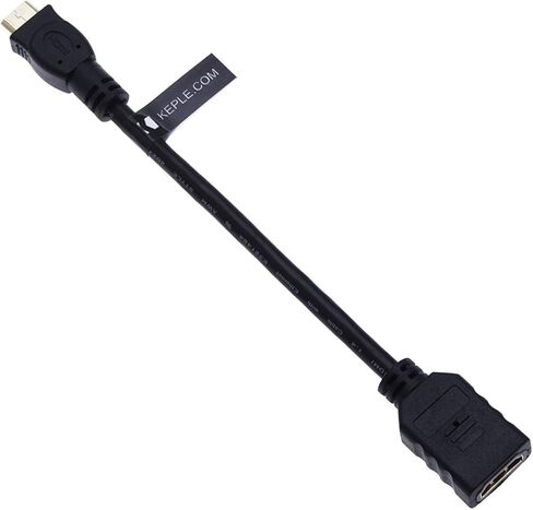 كابل محول HDMI صغير إلى HDMI للكمبيوتر اللوحي، الكاميرا، EOS-1D، EOS 5D، 60D، 70D، 80D، 100D، 750D، 760D، 1100D، 1200D، 1300D، Nikon Coolpix 1 AW1، J1، J3، S1، V1، V2 إلى التلفزيون HDTV شاشات الكريستال السائل العارض in Kuwait