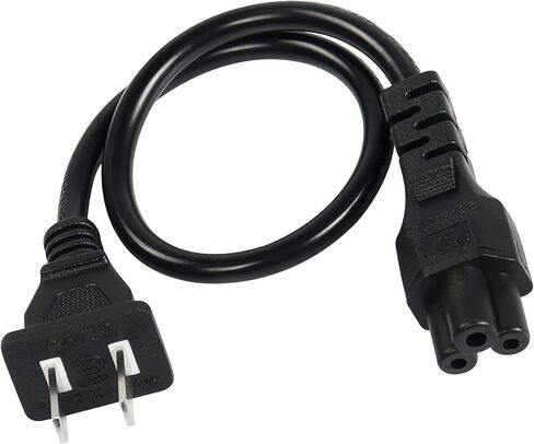 سلك طاقة قصير NEMA1-15P إلى C5 NEMA 1-15P 2-Slot to IEC320 C5 3 Prong Connector كابل إمداد الطاقة NEMA 1-15P ذكر إلى IEC320 C5 أنثى سلك طاقة للكمبيوتر المحمول IEC320 C5 سلك طاقة (0.98 قدم) in Saudi Arabia