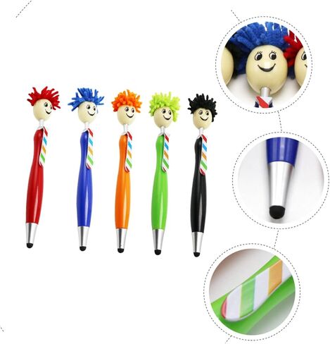 Homoyoyo 5pcs قلم حبر جاف الجدة الكتابة شاشة القلم ستايلس شاشة اللمس قلم الرسم أقلام الهواتف للأطفال المحمولة الهاتف القلم البلاستيك الطفل لمس القلم الكرتون in Saudi Arabia