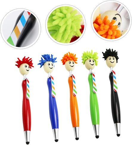 Homoyoyo 5pcs قلم حبر جاف الجدة الكتابة شاشة القلم ستايلس شاشة اللمس قلم الرسم أقلام الهواتف للأطفال المحمولة الهاتف القلم البلاستيك الطفل لمس القلم الكرتون in Saudi Arabia