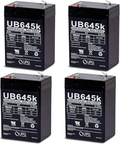 UPG UVUB645F1 6V / 4.5Ah بطارية حمض الرصاص مختومة مع أطراف F1-.187in in Kuwait