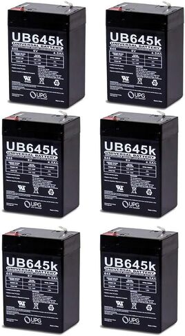 UPG UVUB645F1 6V / 4.5Ah بطارية حمض الرصاص مختومة مع أطراف F1-.187in in Kuwait