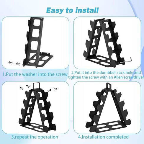 ZHSX حامل الدمبل 4 طبقات، حامل دمبل معدني وردي بإطار على شكل حرف A حامل الدمبل فقط مع مقبض صغير لشجرة الوزن ومنظم تخزين للتمارين الرياضية رف أوزان مجاني للمنزل وصالة الألعاب الرياضية in Kuwait