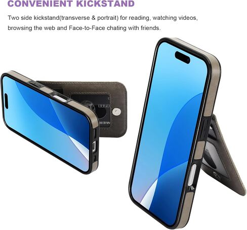 Vaburs for iPhone 16 Pro Wallet Case, Kickstand Case with Credit Card Holder, Embossed Mandala Floral Pattern Premium PU Leather Magnetic Closure Shockproof Protective Flip Cover 6.3" (Gray) in Kuwait