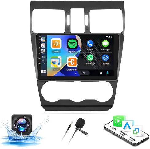 2+64G ستيريو سيارة أندرويد لسوبارو فورستر امبريزا 4 SJ XV WRX STi 2015-2018 مع Apple Carplay Android Auto Mirror Link 9 بوصة شاشة تعمل باللمس FM RDS HiFi Bluetooth WiFi GPS+AHD Camera & MIC in Saudi Arabia