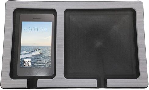 SeaDek Foam | Next Level | Cell Phone & Accessories Boat Dash Holder | 3M Adhesive Backing | Separate Compartments for Cell Phones & Fishing/Boating Tools | Durable Accessory Holder | Storm Gray in Kuwait