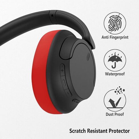 Geiomoo Silicone Earpads for Sony WH-CH720N, Sony WH-1000XM4, Sony WH-1000XM3 Headphones, Replacement Ear Cushions Cover (Black) in Kuwait