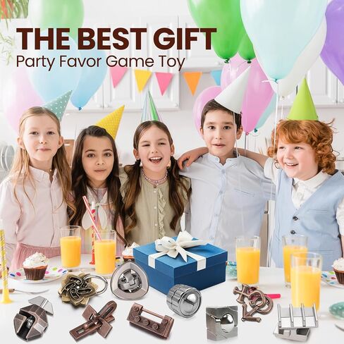 9 Pcs Metal Puzzles for Adults Teaser 3D Steel Puzzle for Adults Unlock Interlocking Puzzle Adult IQ Education Smart Puzzle Toys(Fun Style) in Saudi Arabia