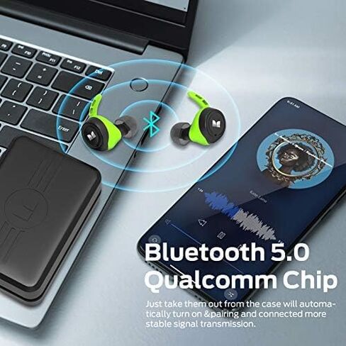 Monster Champion Wireless Earbuds, IPX8 Waterproof Sports Headphones with aptX Deep Bass, CVC 8.0 Call Noise Cancellation, Bluetooth 5.0, Type C Fast Charge, 100Hrs Charging Case in Saudi Arabia