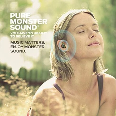 Monster Champion Wireless Earbuds, IPX8 Waterproof Sports Headphones with aptX Deep Bass, CVC 8.0 Call Noise Cancellation, Bluetooth 5.0, Type C Fast Charge, 100Hrs Charging Case in Saudi Arabia