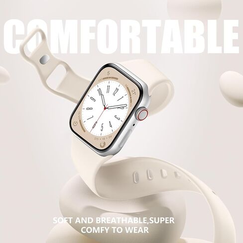 SNBLK Sport Band Compatible with Apple Watch Band 40mm 41mm 42mm 38mm 44mm 45mm 46mm 49mm Women Men, Soft Silicone Waterproof Replacement Strap for iWatch Bands Series 10 9 SE ULTRA 8 7 6 5 4 3 2 1 in Kuwait