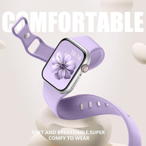 SNBLK Sport Band Compatible with Apple Watch Band 40mm 41mm 42mm 38mm 44mm 45mm 46mm 49mm Women Men, Soft Silicone Waterproof Replacement Strap for iWatch Bands Series 10 9 SE ULTRA 8 7 6 5 4 3 2 1 in Kuwait