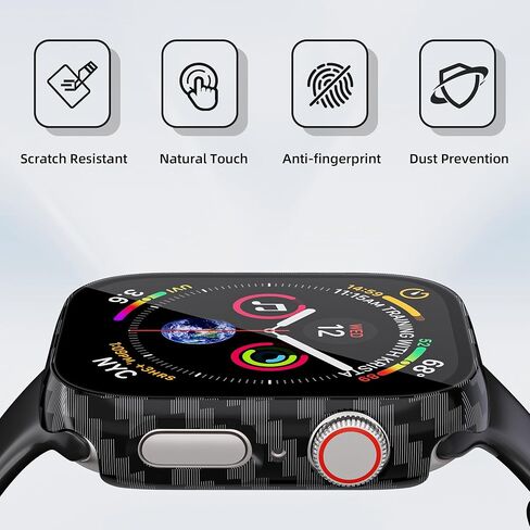 2 Pack Hard PC Case for Apple Watch Ultra/Ultra 2 Screen Protector 49mm, with 9H Tempered Glass Screen Protector, Full Protective Cover for iWatch Ultra Accessories 49mm, Orange in Kuwait