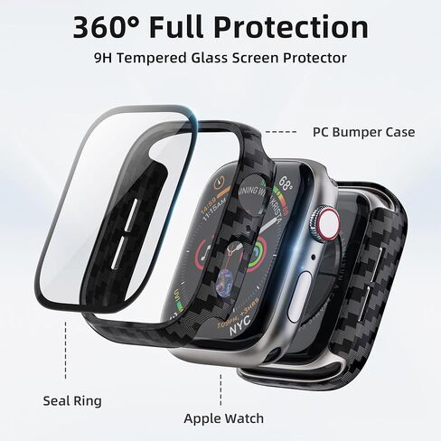 2 Pack Hard PC Case for Apple Watch Ultra/Ultra 2 Screen Protector 49mm, with 9H Tempered Glass Screen Protector, Full Protective Cover for iWatch Ultra Accessories 49mm, Orange in Kuwait