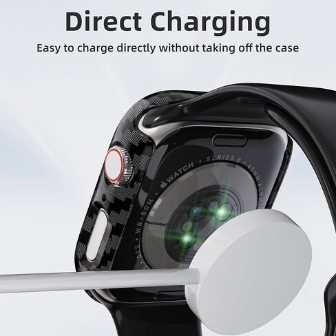 2 Pack Hard PC Case for Apple Watch Ultra/Ultra 2 Screen Protector 49mm, with 9H Tempered Glass Screen Protector, Full Protective Cover for iWatch Ultra Accessories 49mm, Orange in Kuwait