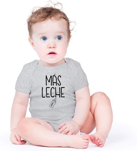 AW Fashions Mas Leche بدلة أطفال رومبير مضحكة ملابس للأولاد والبنات ملابس لطيفة ورائعة لحديثي الولادة in Saudi Arabia