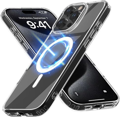 Compatible with iPhone 16 Pro Max Clear Case 6.9'', Built for MagSafe, Crystal Clear Not Yellowing, Military Grade Drop Protection, Scratch-Resistant Back, Magnetic Case for 16 Pro Max (2024) in Saudi Arabia