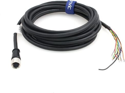 Eonvic CCBL-05-01 DataMan 260 Reader Serial Cable IO Power Cord for Cognex Camera M12 12 Pin Female Cable Connector to Flying Leads (15M) in Saudi Arabia