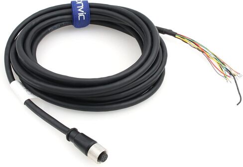 Eonvic CCBL-05-01 DataMan 260 Reader Serial Cable IO Power Cord for Cognex Camera M12 12 Pin Female Cable Connector to Flying Leads (15M) in Saudi Arabia
