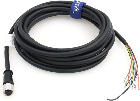 Eonvic CCBL-05-01 DataMan 260 Reader Serial Cable IO Power Cord for Cognex Camera M12 12 Pin Female Cable Connector to Flying Leads (15M) in Saudi Arabia