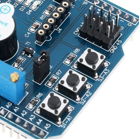 2 قطعة لوحة توسيع متعددة الوظائف وحدة درع مستشعر ProtoShield متعددة الوظائف مع أربعة شاشات عرض رقمية متوافقة مع Arduino UNO R3 in Saudi Arabia