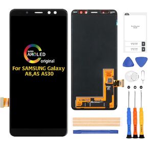 A-MIND for Samsung Galaxy A8 2018 A530 Original Screen Replacement SM-A530F SM-A530W SM-A530L Touch Digitizer LCD Display Full Assembly Repair Kits,with Tools
