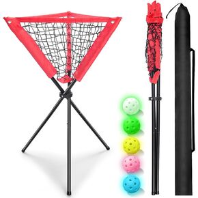 Furypiont Baseball Softball Portable Batting Practice Ball Caddy,Ball Caddy with Bonus Plastic Training Balls
