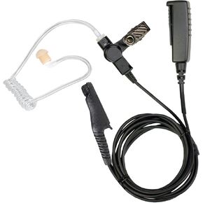 PRYME® SPM-2300-M20 Lapel Microphone - 2-Wire Surveillance Style kit with Acoustic Tube Earphone with M20 Connector - Fits: MotoTRBO ION and R7.