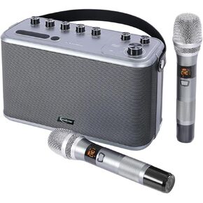 YAYUNLVYIN Karaoke Machine for Adults,Portable PA System-150W Bluetooth Stereo Speaker, with 2 Wireless Microphones for TV/Home/Meeting/Karaoke/Party,Adults & Kids,Supports TWS/OTG/AUX/USB/TF/MicInput