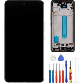 TFT Digital Display Compatible with Samsung Galaxy A53 5G SM-A536B SM-A536U 6.5" LCD Display Touch Screen Assembly with Tools Schwarz（with Frame） No Fingerprint Unlock Support
