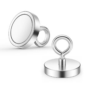 Strong Neodymium Fishing Magnets, 500 lbs (227 KG) Pulling Power, Rare Earth Magnets, 2.36-inch (60mm) Diameter, Ideal for River Recovery and Magnetic Fishing Excursions