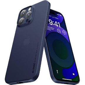 memumi for iPhone 16 Pro Max Ultra Thin Case, Camera Lens Cover Full Protection 0.3mm Lightweight Matte Finish Coating Hard Slim Case for iPhone 16 Pro Max Minimalist Design, Semi-Translucent White