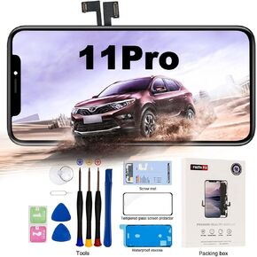 EFAITHFIX for iPhone 11 Pro Max Screen Replacement OLED 6.5 Inch [NOT LCD] Display 3D Touch Frame Assembly Digitizer with Repair Kit Screen Protector Waterproof Adhesive for Model A2161, A2220, A2218