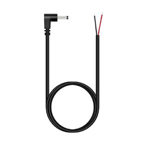 Fancasee 3 ft Replacement 3.5mm x 1.35mm 90 Degree Right Angle DC Power Male Plug Jack to Bare Wire Open End Pigtail Power Cable Cord for DC Power Supply Cable Repair